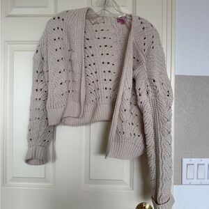Miami Cream Open-Knit Cardigan